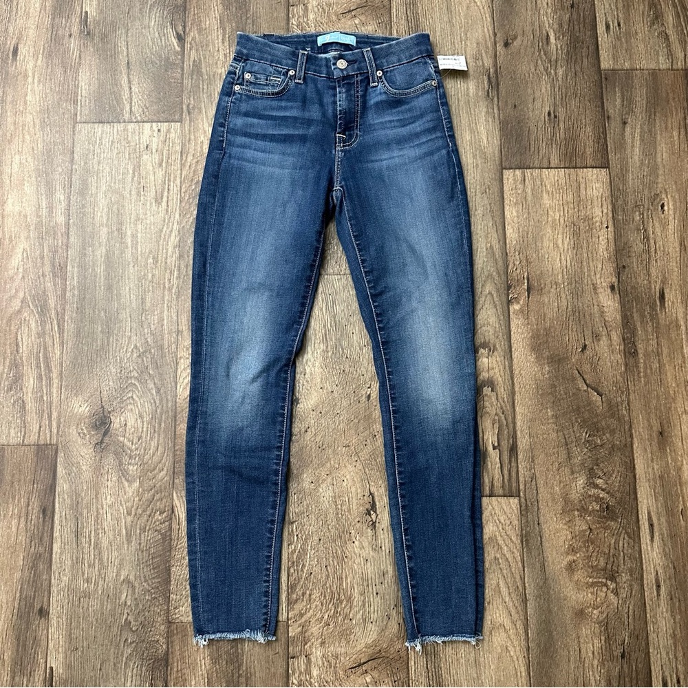 7 For All Mankind Jeans B(air) Ankle Skinny Mid Rise Denim Women’s Size 25 Blue